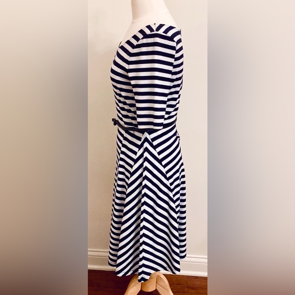 The Limited Navy and White Striped Midi Dress - Picture 6 of 12